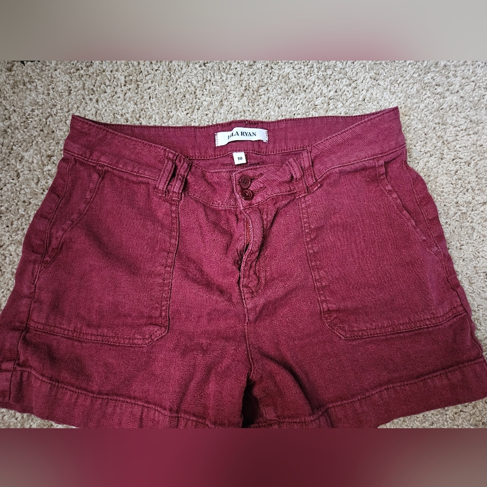 Lila Ryan Maroon Jean Shorts